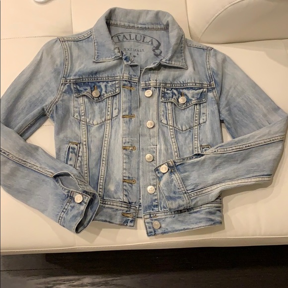 Talula Denim Jean Jacket Light Wash Xxs 